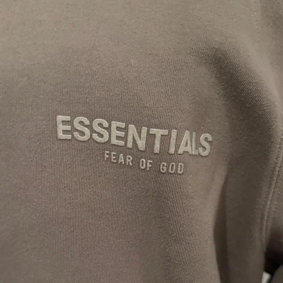 Women’s Essential Fear of God Tan Crew Sweater - Picture 3 of 7